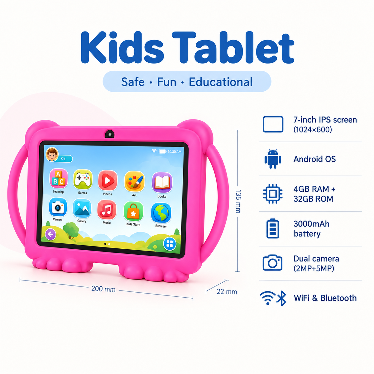 Bumo™ Kids Tablet with Kid-Proof Case